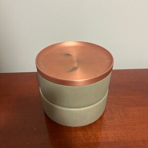Copper and Gray Storage Container
